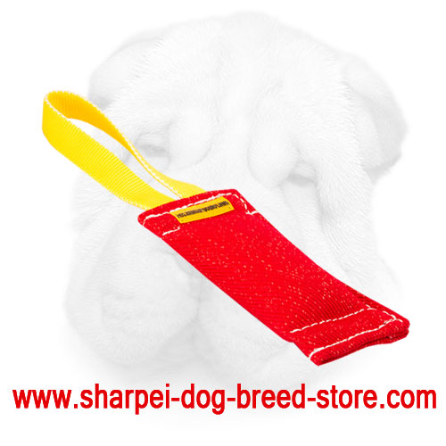 French Linen Shar Pei Bite Tug Equipped with Long Handle